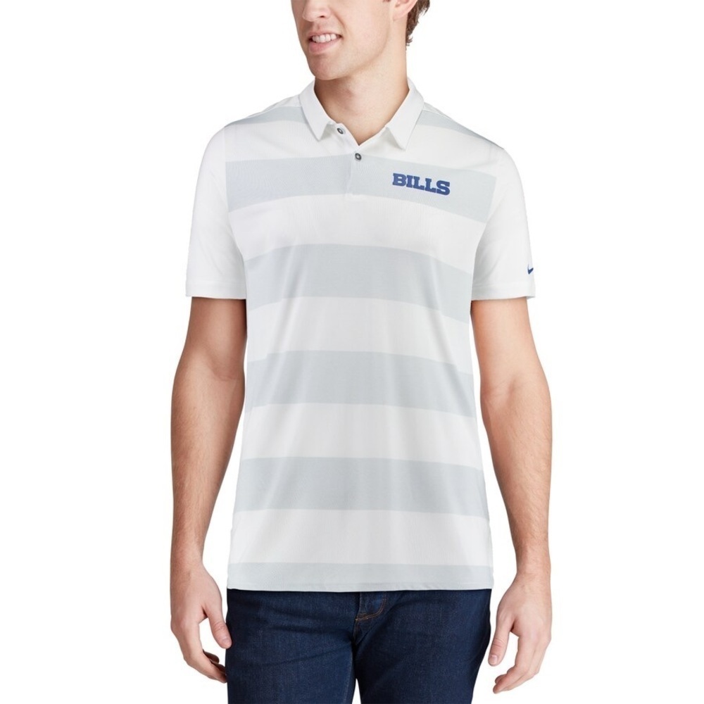 Nike Buffalo Bills White Sideline Early Season Wordmark Performance Polo SZ XXL
